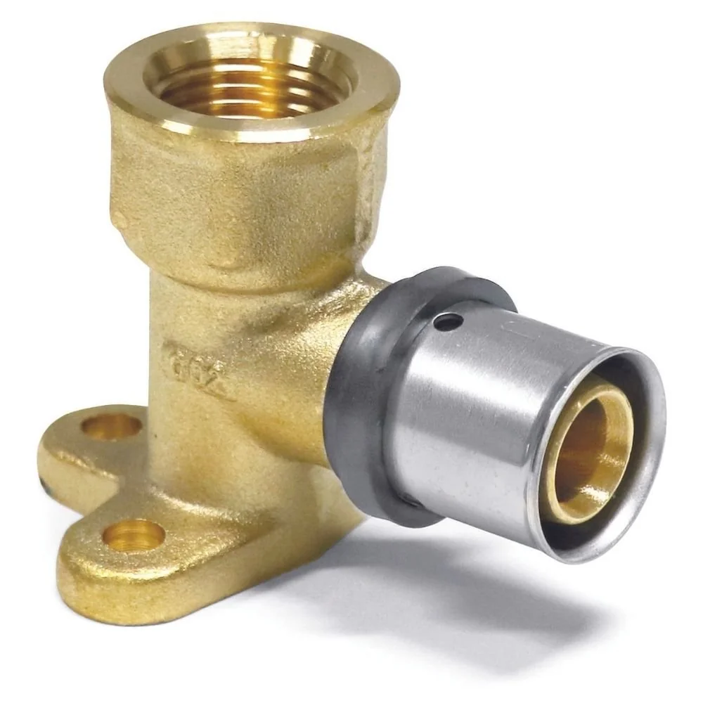 Pressfitting Wandhoek 16mm met 1/2" Binnendraad