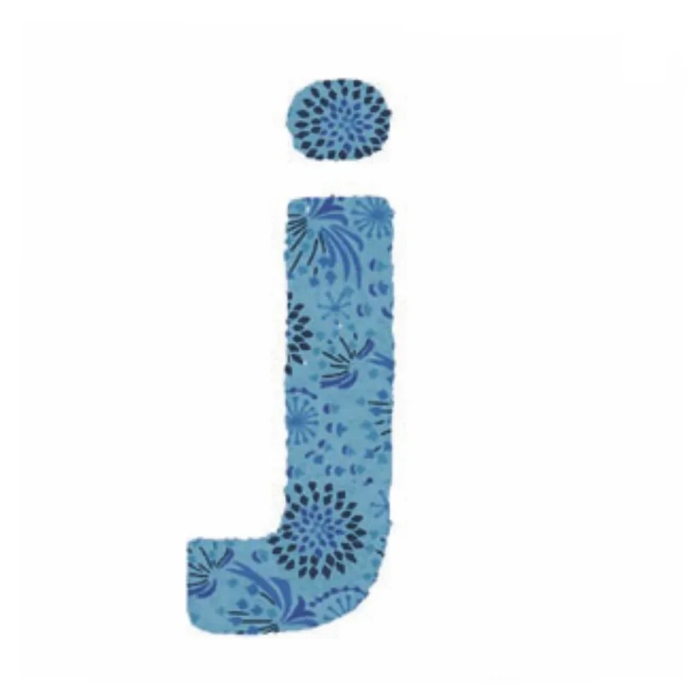 Lilipinso stickers blauwe letter j