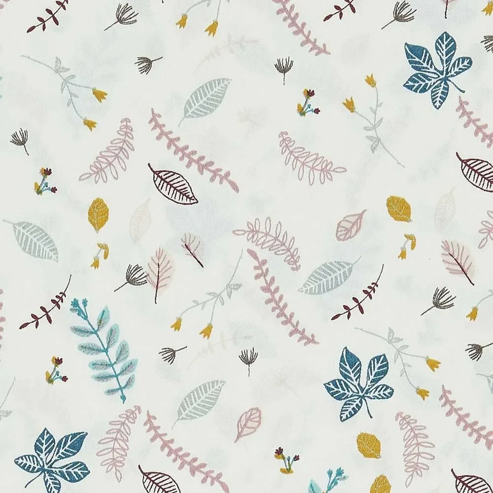 Cam Cam hoeslaken 70 x 140 cm blaadjes roze