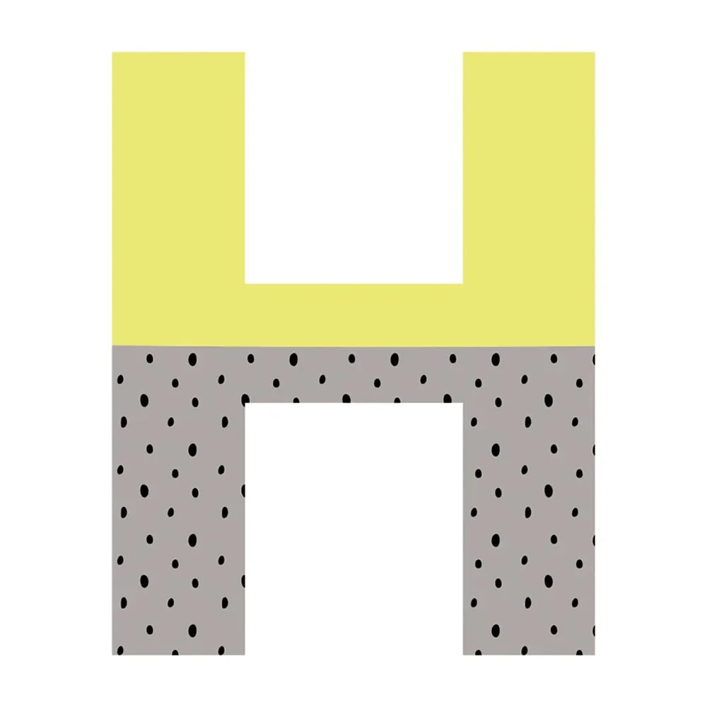 Lilipinso muursticker vrolijke letter H