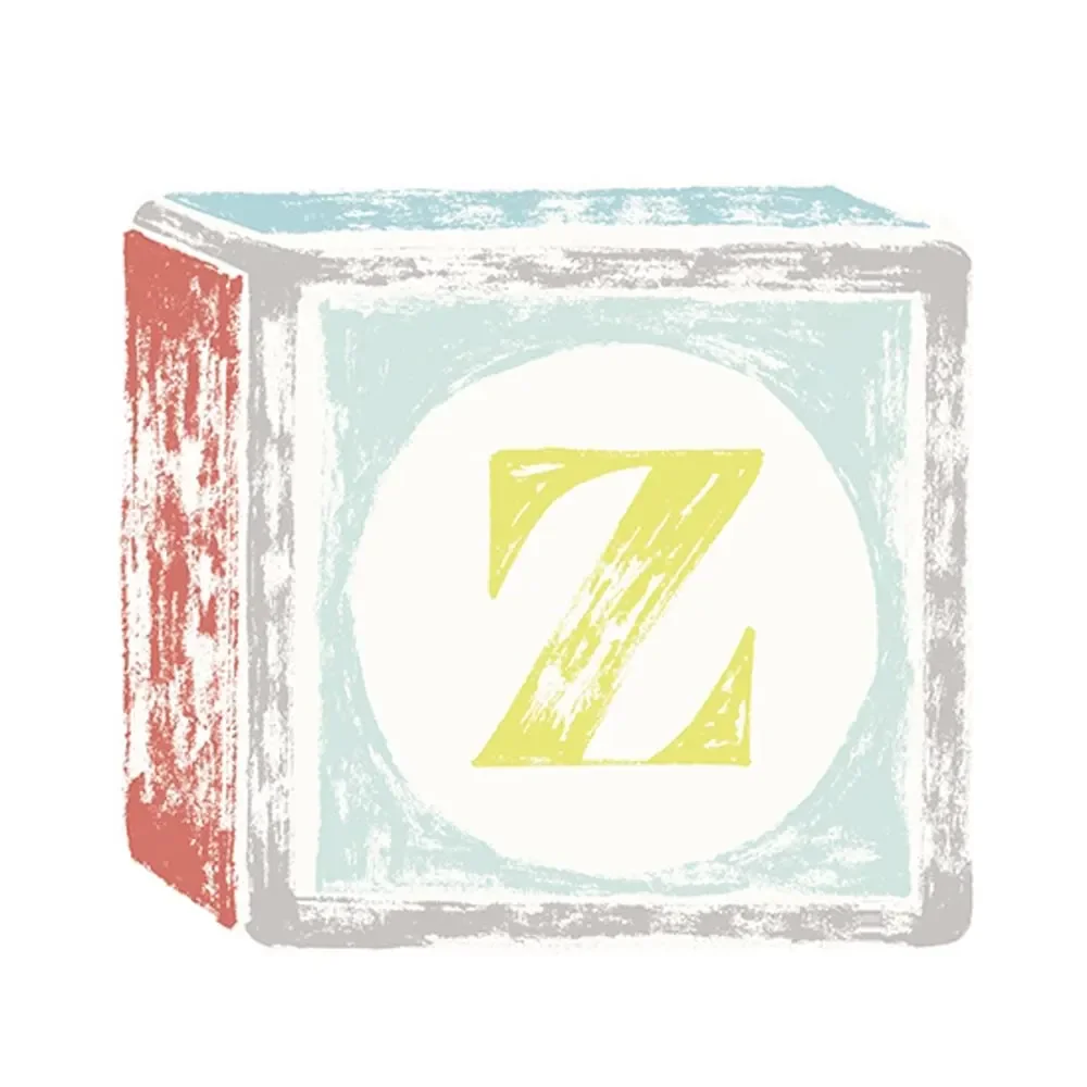 Lilipinso sticker letter op speelkubus Z