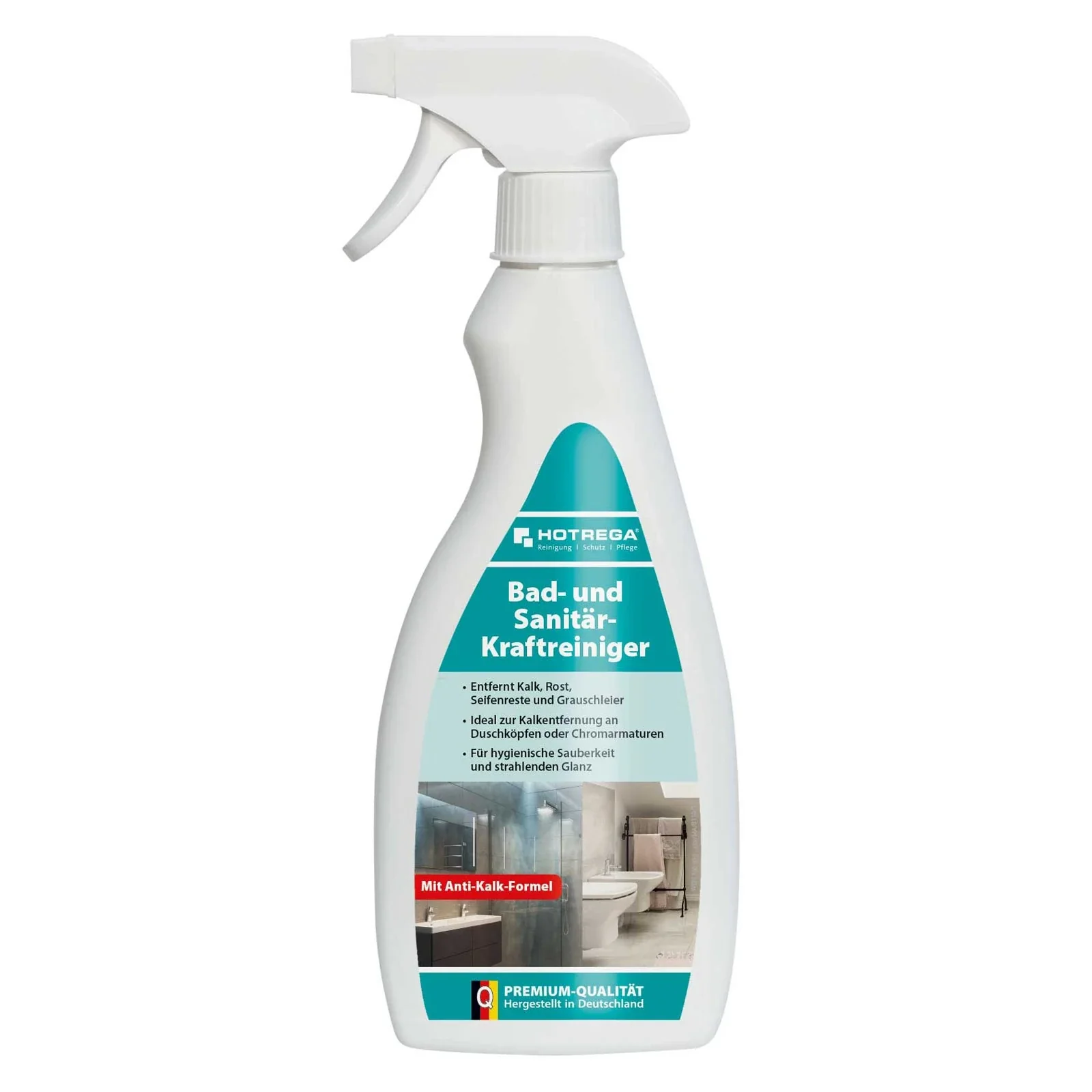 Badkamer schoonmaken, sanitair reiniger, badkamer reiniger, krachtreiniger 500ml spuitfles