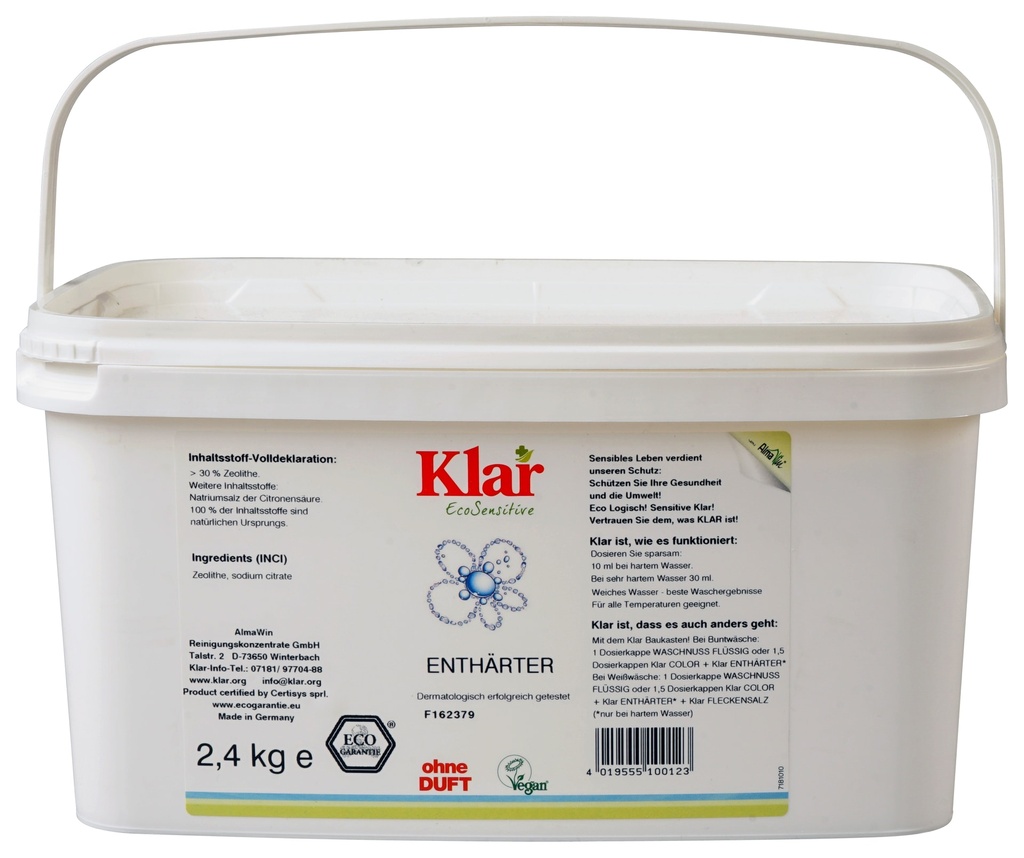 Waterontharder 2.4kg, zonder parfum, kalk verwijderen wasmachine