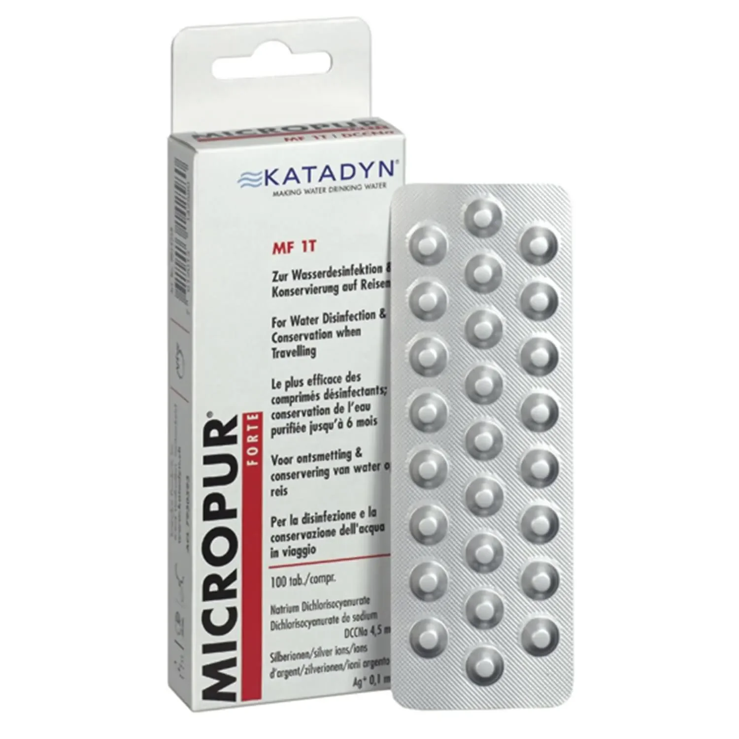 Water zuiveringstabletten, 100 Tabletten, waterdesinfectie tabletten