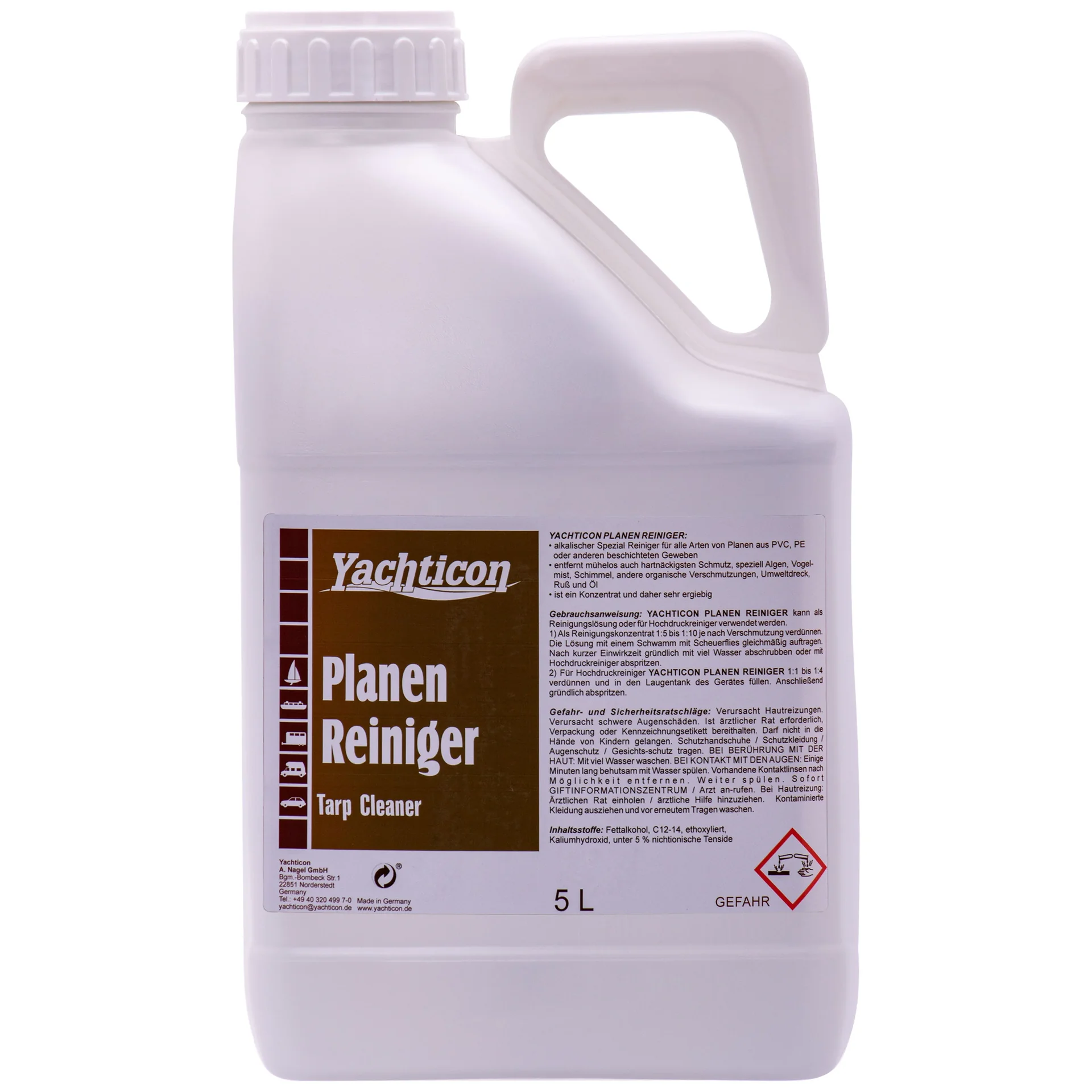 Bootzeil Reiniger 5 Liter, Zeil Reiniger, Bootdoek Reiniger, Planen Reiniger
