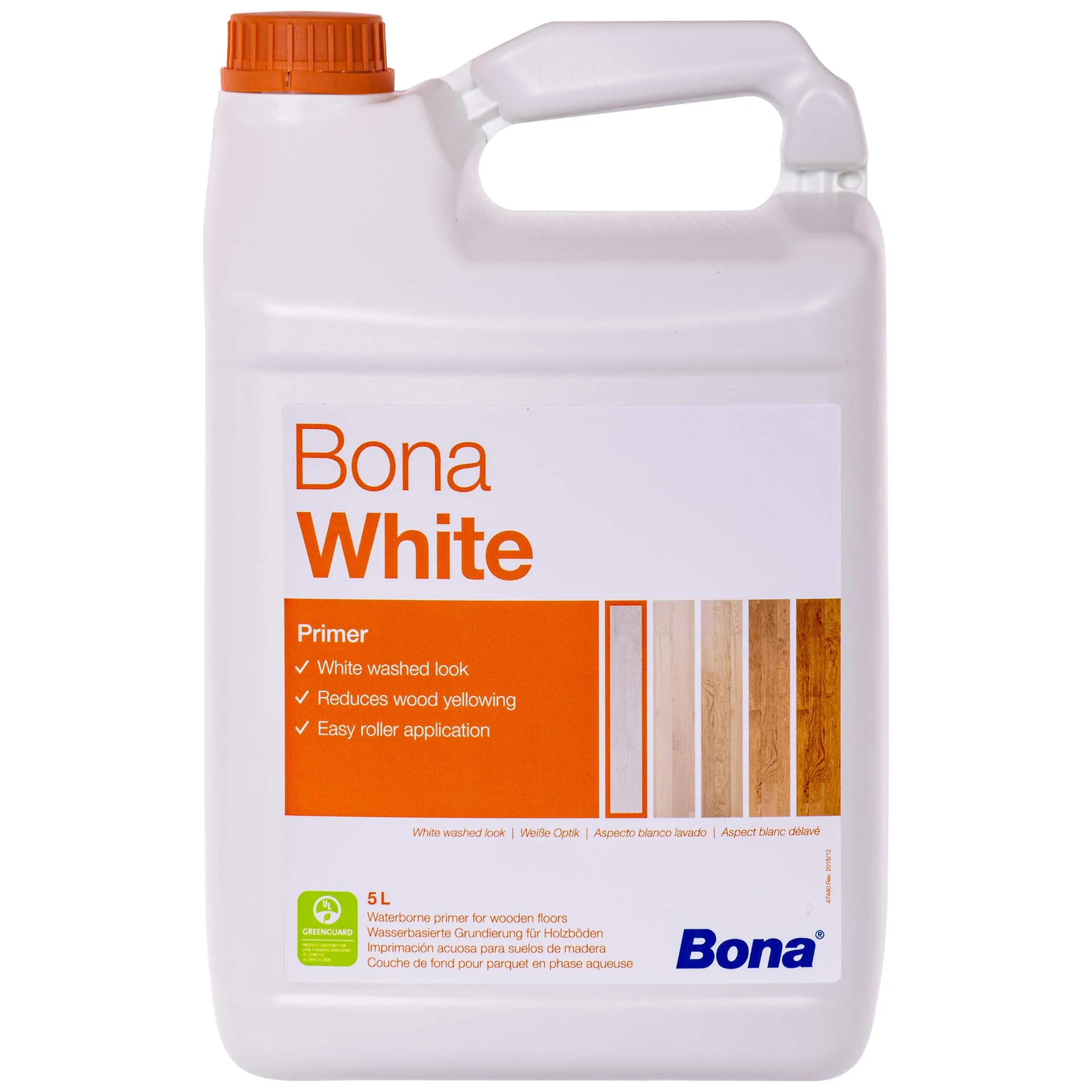 Parket primer wit 5 Liter, Parket grondverf wit, voor helle parket uitstraling
