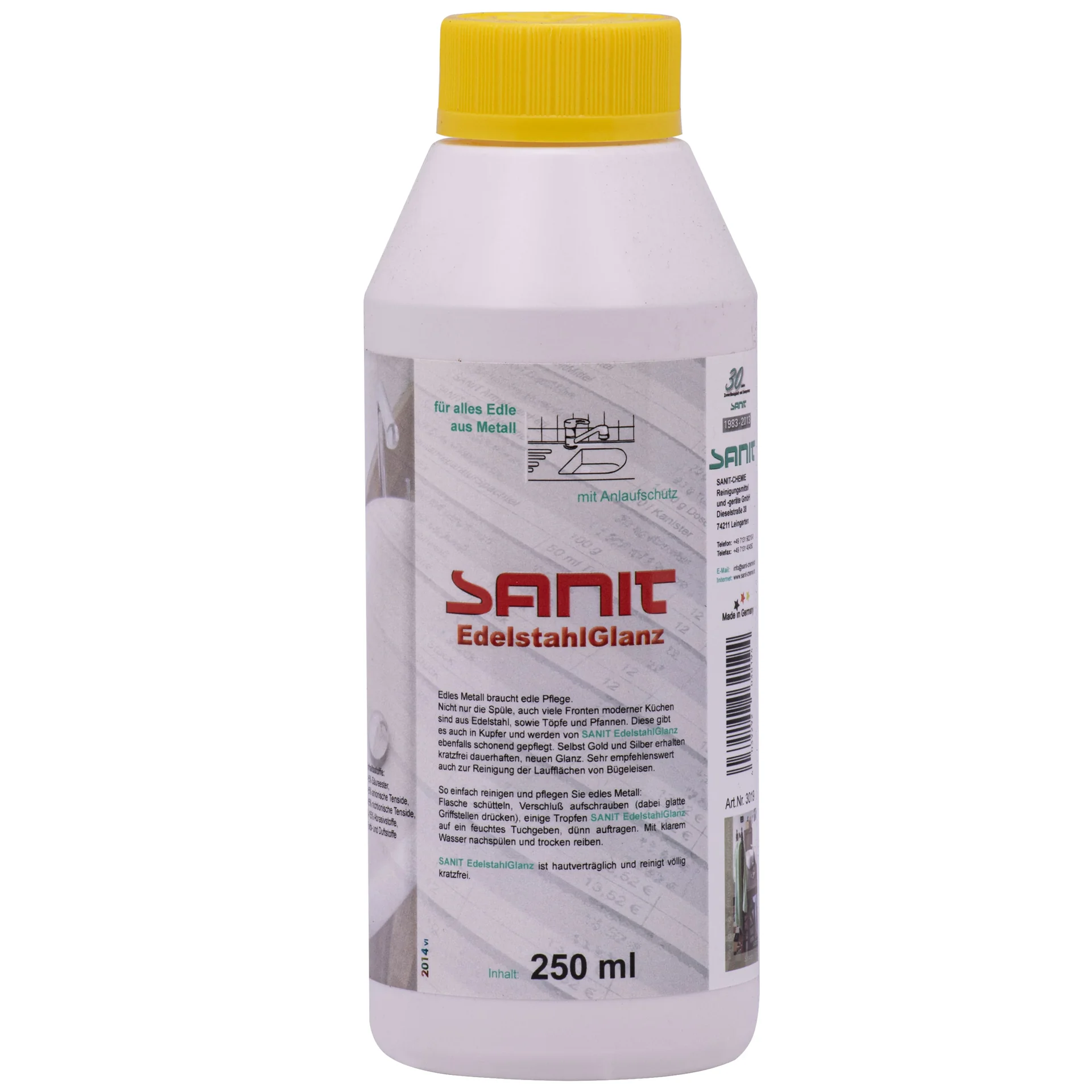 Roestvrijstaal reiniger 250 ml, RVS reiniger, edelstaal reiniger, roestvrijstaal glans
