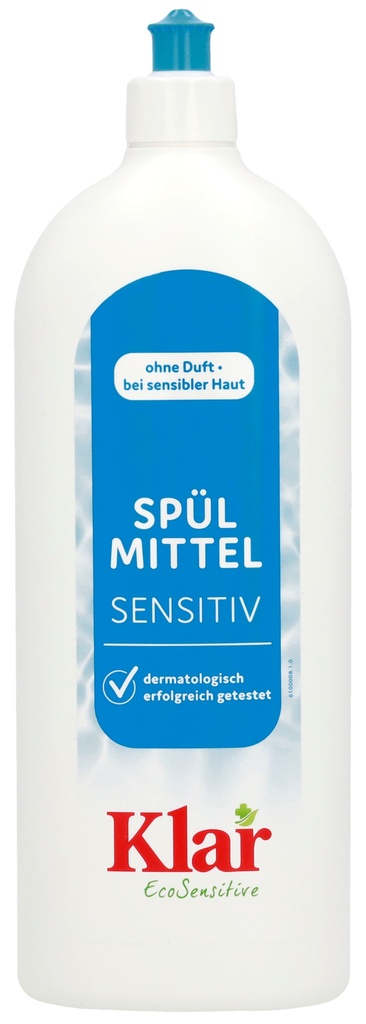 Afwasmiddel ongeparfumeerd 1 liter, sensitive afwasmiddel, parfumvrij