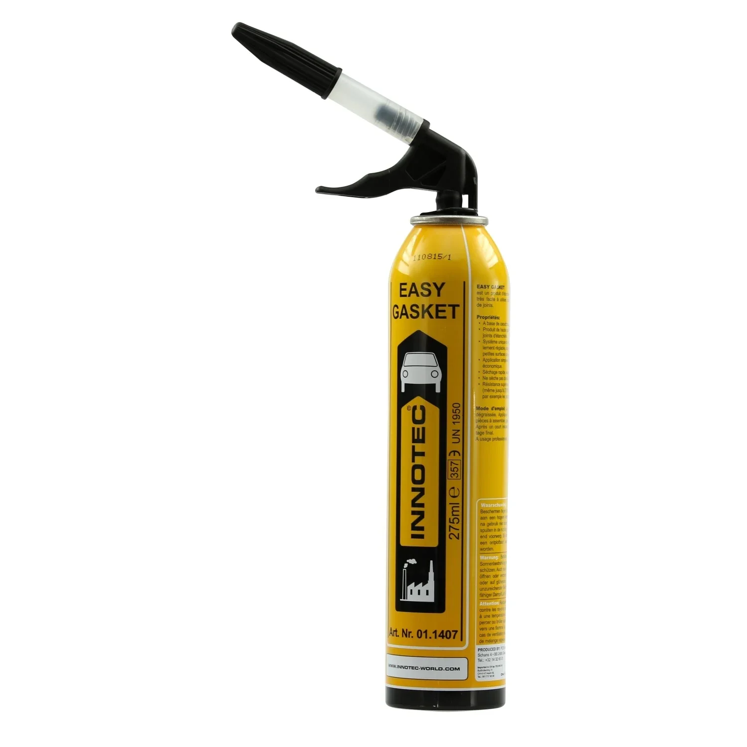Afdichtingsmateriaal, pakking vloeibaar, vloeibare pakking, afdichting, pakking, Innotec Easy Gasket 275ml met Düse