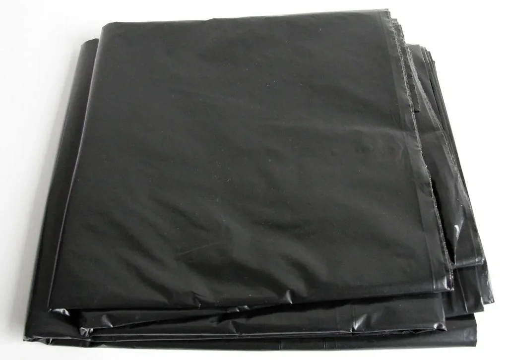 Bouwzeil, extra zwaar, zwart, opgevouwen, 4 m x 5 m, 20 m²