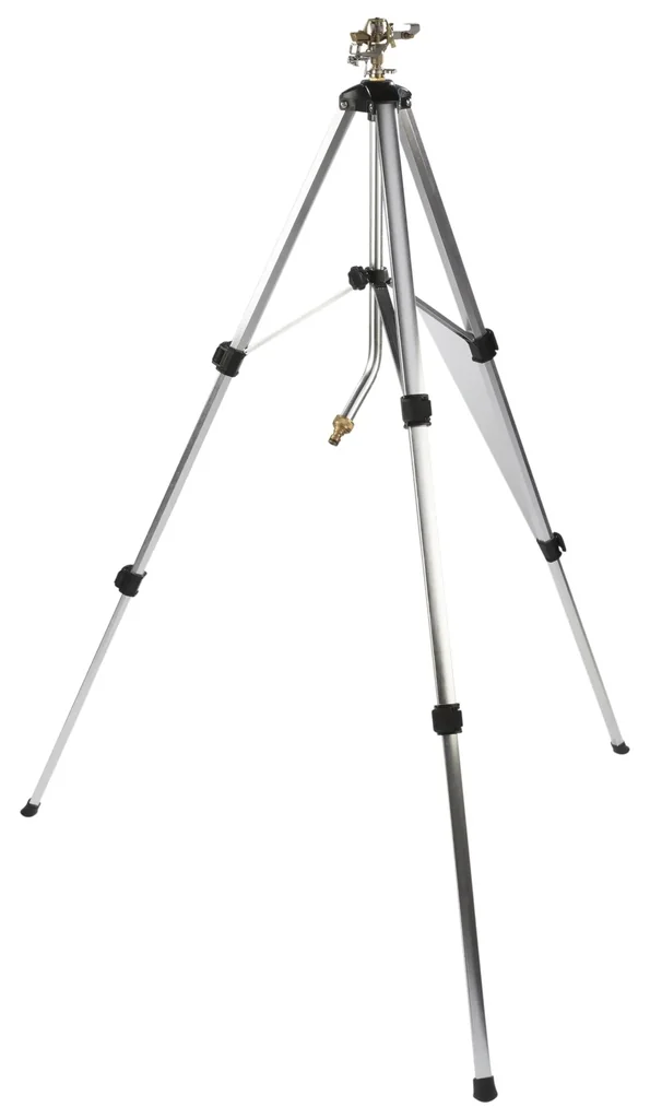 Professional impulse sprinkler, with telescopic tripod