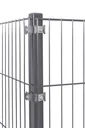 Hoekpaal voor dubbelstaaf- en enkelstaafmat hekwerken 1200 x 40 x 40 mm - antraciet