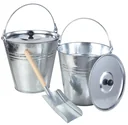 Set van 5 zinken emmers