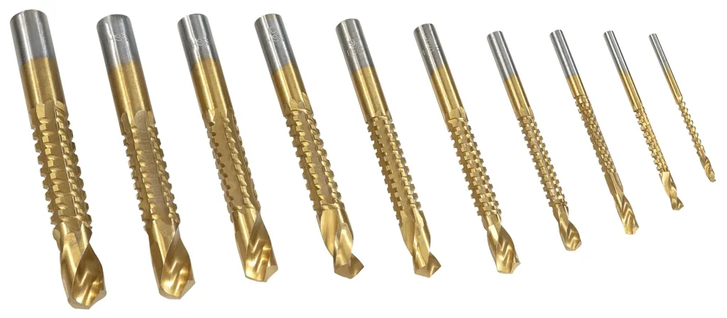 HSS titaancoating freesboorset, 10-delig