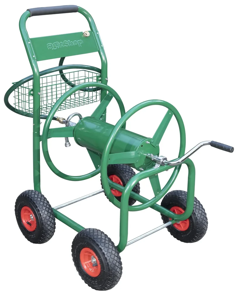 Slangenwagen, 100 m voor 3/4" slang, inclusief opbergmand