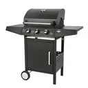 Gasbarbecue “San Angelo”, 3 branders, roestvrij staal, zwart