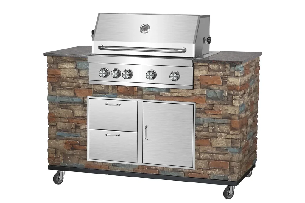 Buitenkeuken met ingebouwde grill