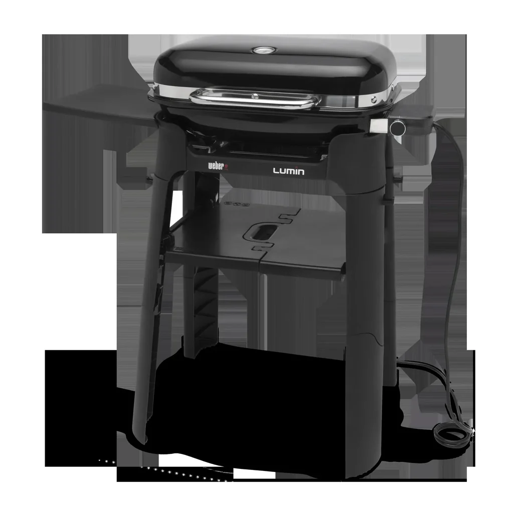 Lumin electric grill with stand, black