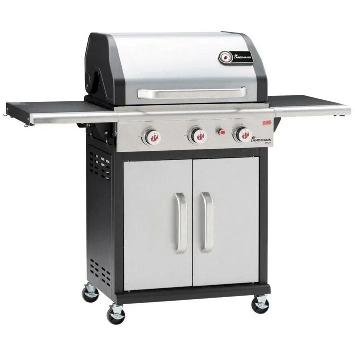 Triton 3.0 silver gas BBQ - Barbecue - foldable worktops - suitable for 12 people