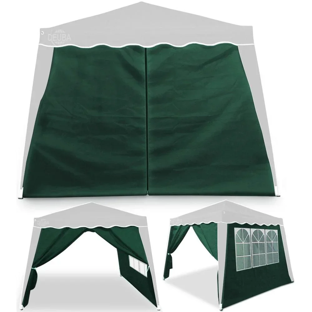 2x side wall folding pavilion Capri green 3x3m