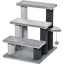 Pet stairs with scratching posts grey
