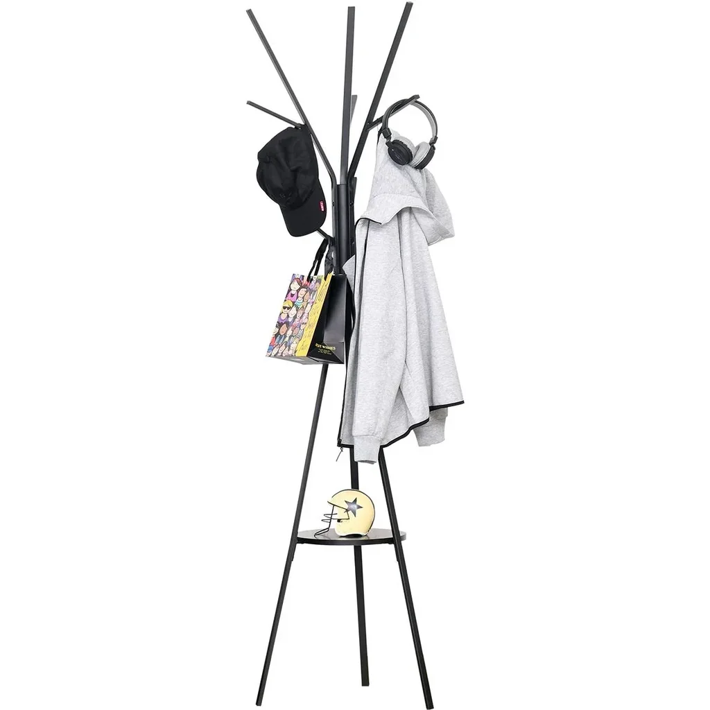 Coat rack with 8 hooks