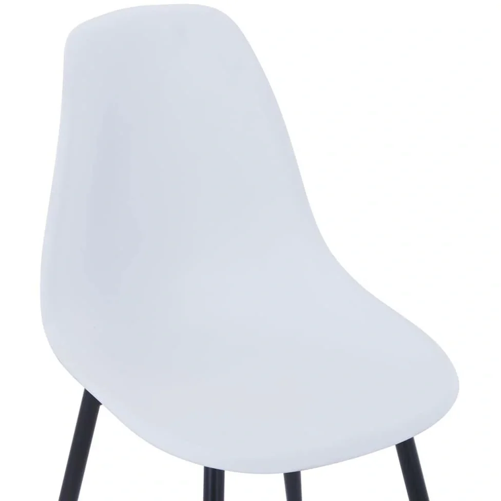 Dining table chairs, 2 pieces, PP, white