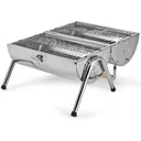 BBQ Collection Charcoal Grill - Cylinder - Chrome