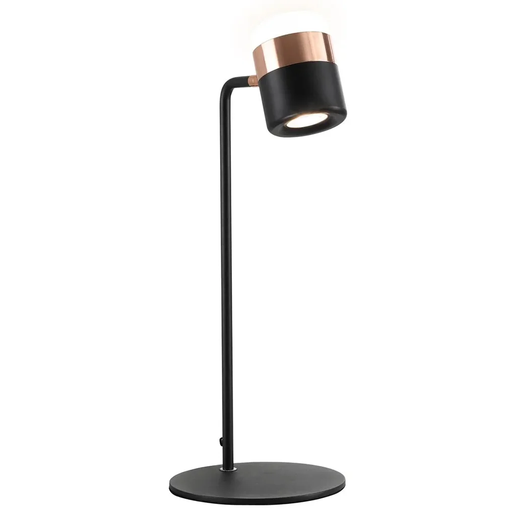 Table lamp bedside lamp table lamp LED 90° adjustable industrial style metal black+gold 27 x 24 x 51 cm