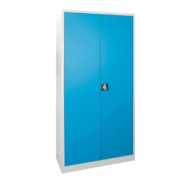 Double-door wardrobe RAL 7035/5012, 195x92x42cm
