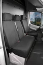 Fitted seat covers Ford Transit for single seat and double bench in front made of fabric from model year 08/2000 to 04/2014