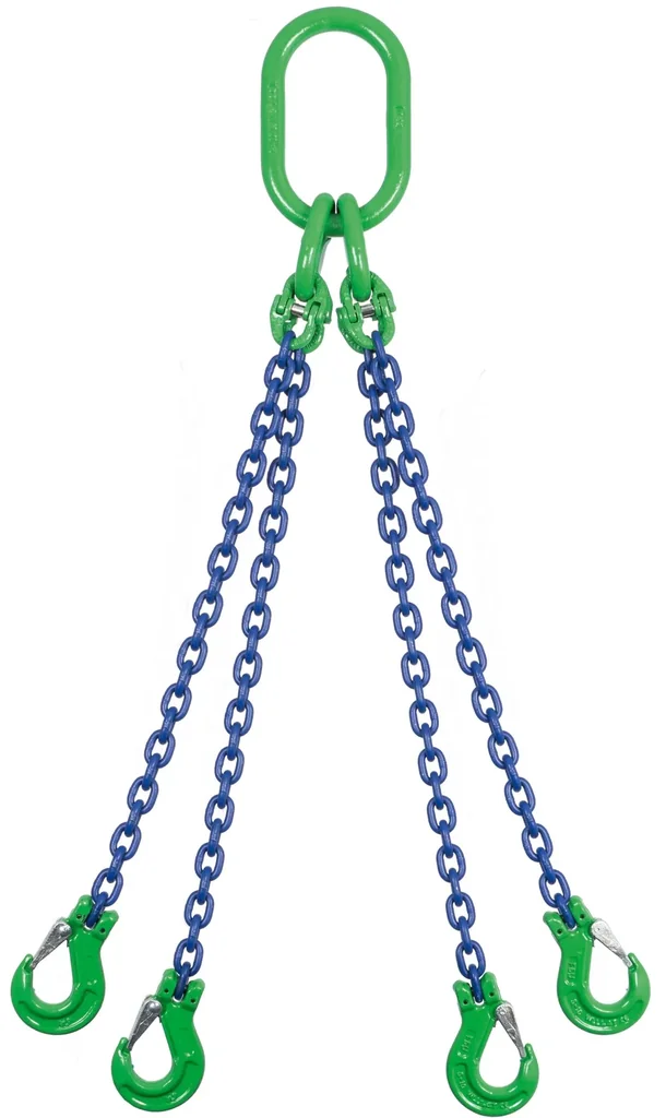 Sling chain 4GK10-GKH, Ø 13 mm x 1.0 m usable length, load capacity 14 t (0-45°) / 10 t (45-60°), 4-leg, GK 10