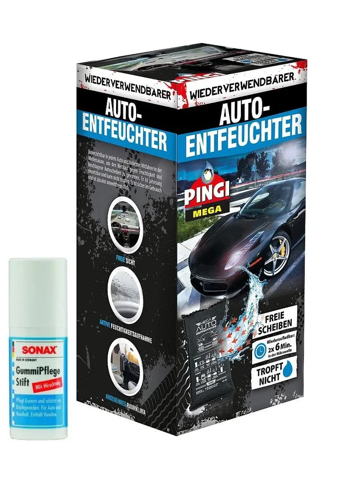 Mega Car Dehumidifier, 1 KG including rubber care stick
