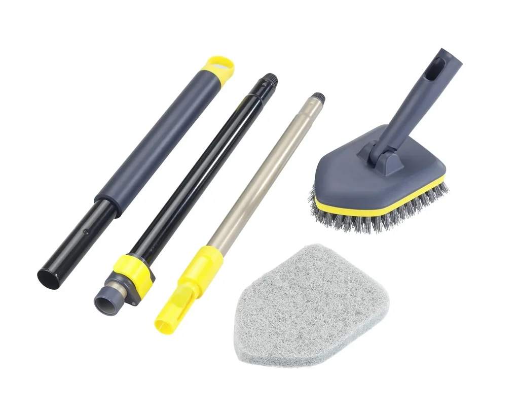 2 in 1 indoor and outdoor wiper, with telescopic handle and 2 attachments