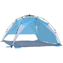 Automatic beach shelter pop up tent outdoor with floor window carrying bag 3 4 people 250 x 250 x 155 cm