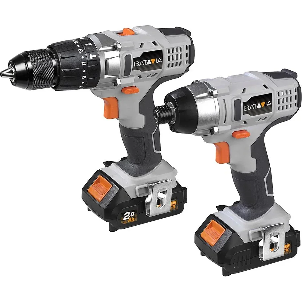 18V LI-ION ACCUKOKKOORMACHINE + IMPACT SCREWDRIVER SET Inklusive 2x 2,0 Ah Batterien und Koffer MAXXPACK COLLECTION