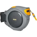 Auto Reel 40 meters - self-winding wall-mounted hose reel - with starter set and garden sprayer - gray