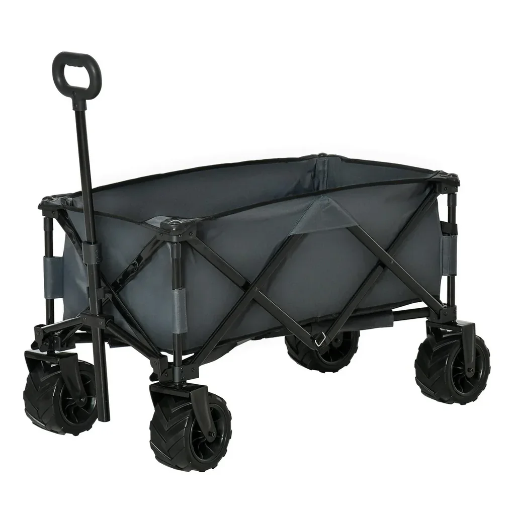 Handcart Foldable handcart 360° garden cart Transport cart with telescopic handle Adjustable handle height Beach cart