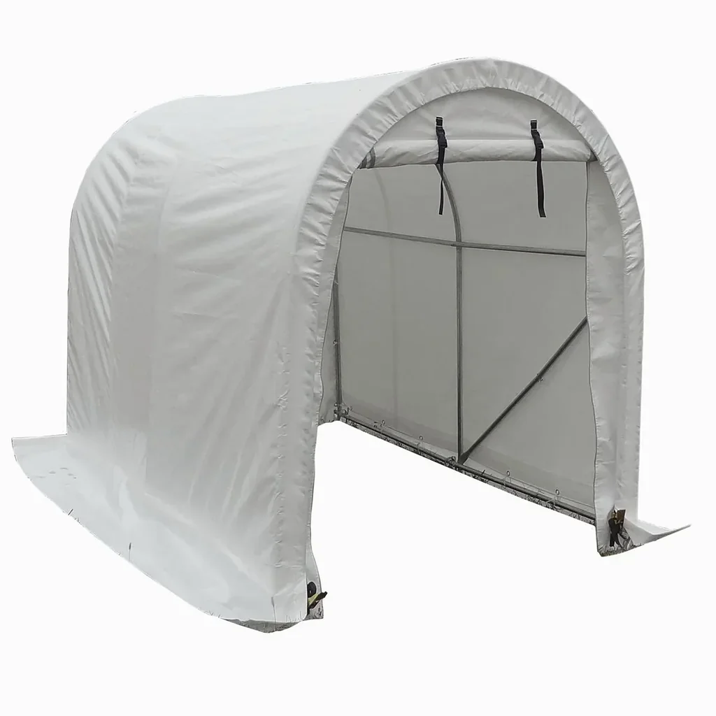Mobile motorcycle / scooter garage - white