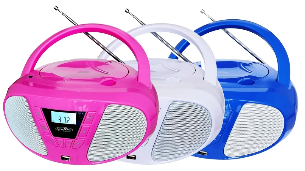 CD Radio Boombox with FM radio, CD and AUX-IN, blue