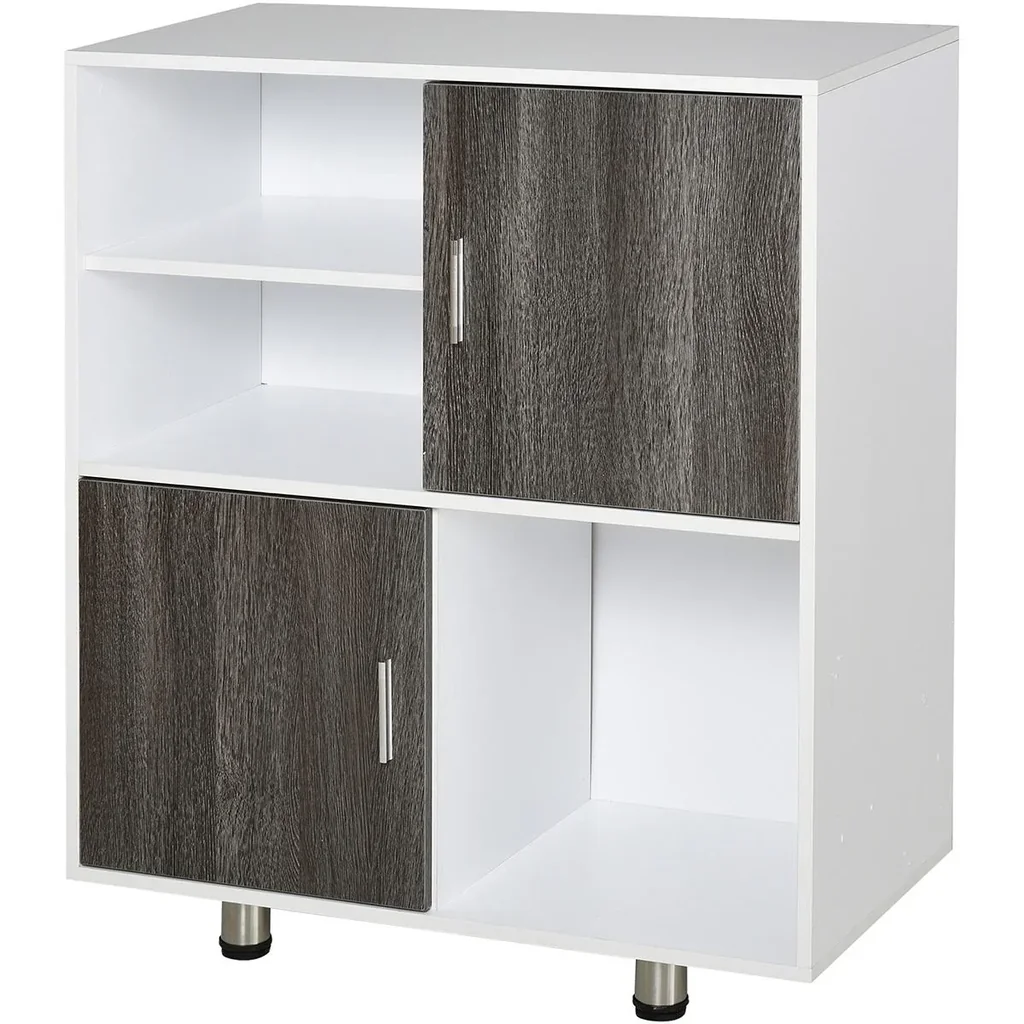 Bookshelf, white+grey