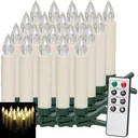 Christmas lights - Christmas tree candles 20 pieces WITH remote control