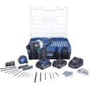Cordless drill/driver set 20V - Incl. 2x 2Ah batteries, charger, case, 206 battery pack, screwdriver set
