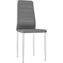 Dining table chairs 4 pieces faux leather black