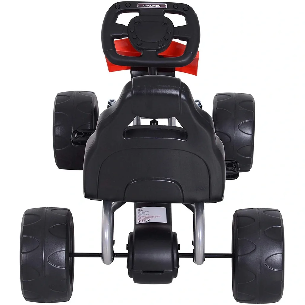 Children's Go-Kart Pedal Car Children's Vehicle with Pedals 4 Wheels Metal + Plastic Red 3 8 Years