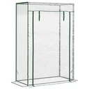 Greenhouse cold frame tomato greenhouse with roller shutter steel PE transparent 100 x 50 x 149 cm