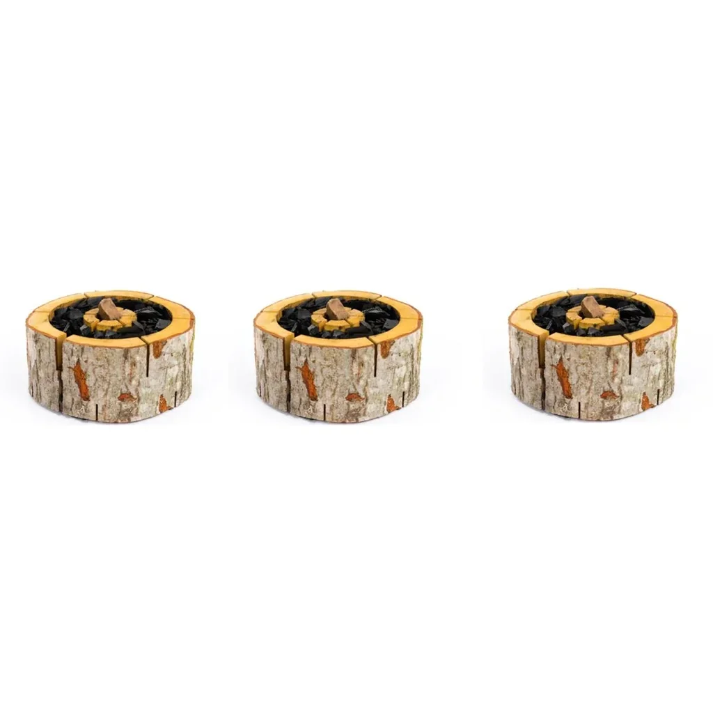 3 pieces Ecogrill size M 16x16cm - ecological disposable grill / environmentally friendly disposable grill - single use