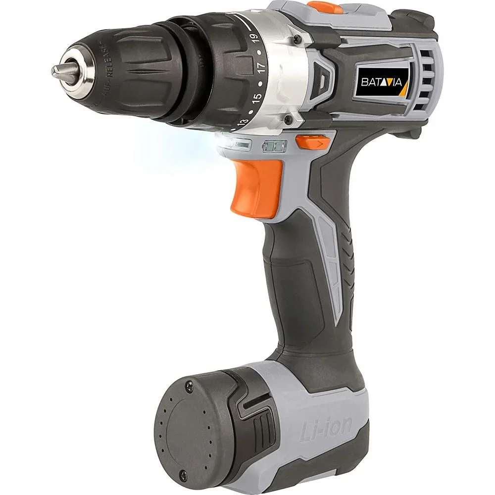 MAXXSERIES 12V LI-ION CORDLESS DRILL REMOVABLE 10MM DRILL HEAD + 1/4'' HEX INCLUDES 2x 1.5AH BATTERY
