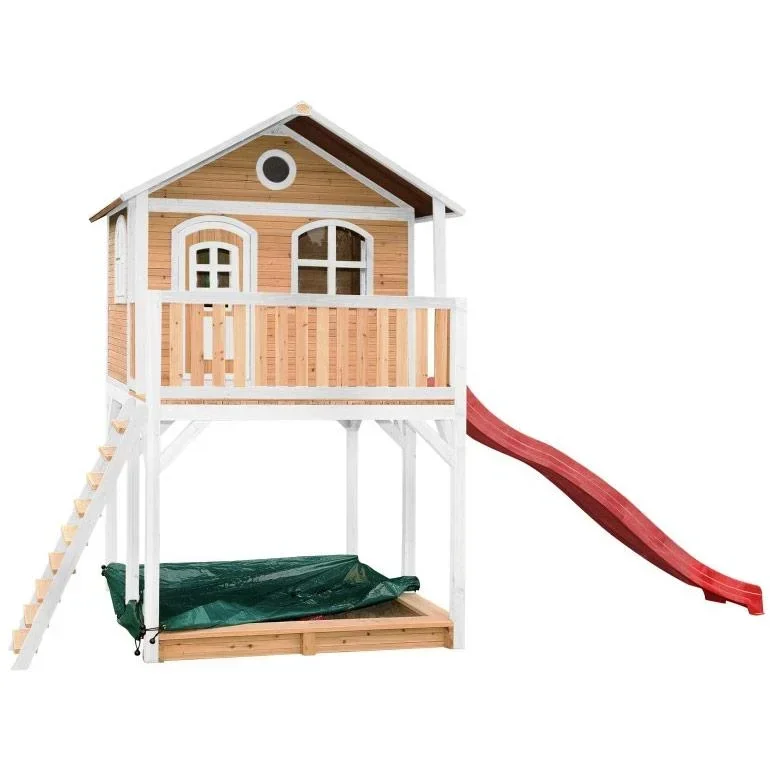 Andy Playhouse Brown/White - Red Slide