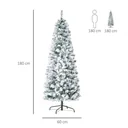 Artificial Christmas tree with LED lights, 60 cm x 60 cm x 180 cm | Aosom.de